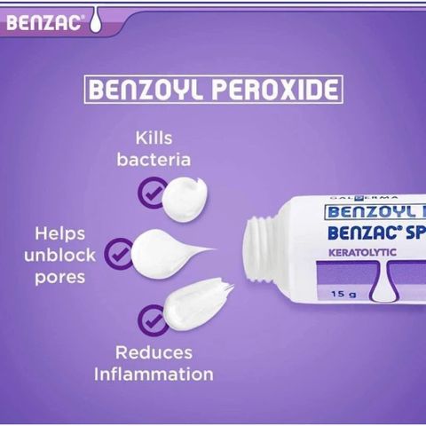 Kem hỗ trợ giảm mụn Galderma Benzac