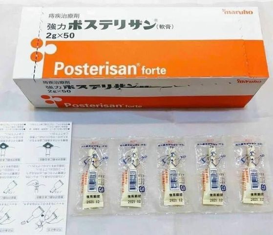 Kem Bôi Co Búi Trĩ Posterisan Forte Maruho - Hỗ Trợ Giảm Đau Ngứa Sưng Viêm Hậu Môn (5 Ống)