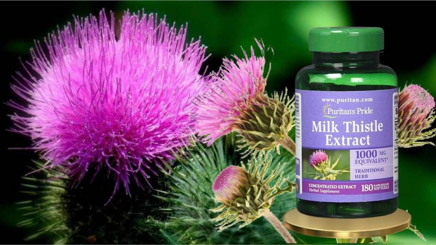 Viên uống hỗ trợ gan Milk Thistle 1000mg Puritan's Pride - 180 viên, Giúp thải độc, tăng cường chức năng gan, hàng nhập Mỹ