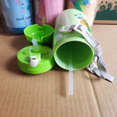 Bình nước thủy tinh Duy Tân 400ml tai thỏ nhiều màu sắc - Bình cầm tay cho học sinh và hoạt động ngoài trời, chất lượng cao, xuất xứ Việt Nam