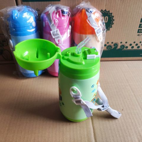 Bình nước thủy tinh Duy Tân 400ml tai thỏ nhiều màu sắc - Bình cầm tay cho học sinh và hoạt động ngoài trời, chất lượng cao, xuất xứ Việt Nam