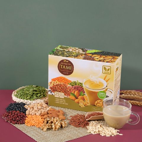 Bột Ngũ Cốc Tami 450g - Sản Phẩm Tự Nhiên Từ Các Loại Đậu Hạt Nảy Mầm, Không Hóa Chất, Giàu Dinh Dưỡng