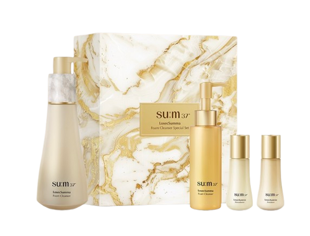 Set Sữa Rửa Mặt Su:m37 Losec Summa Foam Cleanser 200ml + 90ml - Chăm Sóc Da Nhạy Cảm, Làm Sạch Sâu, Dưỡng Ẩm Tự Nhiên