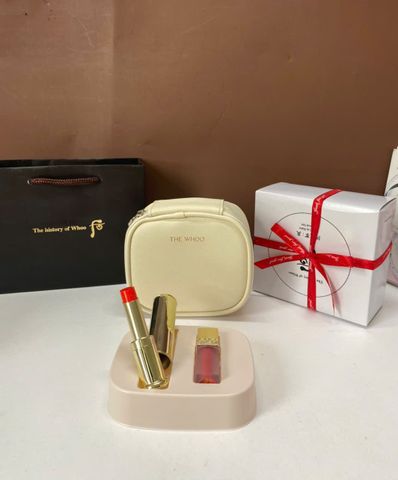 Set son dưỡng Whoo Gongjinhyang Mi Glow Lip Balm Special ví màu be