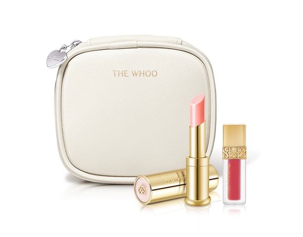 Set son dưỡng Whoo Gongjinhyang Mi Glow Lip Balm Special ví màu be