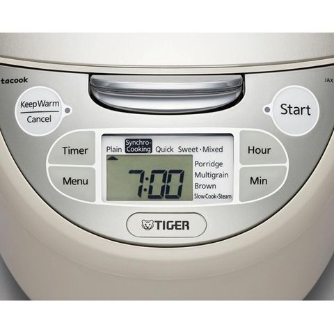 Nồi Cơm Điện Tử Tiger JAX-S10W 4 Trong 1 - 9 Chế Độ Nấu, Màn Hình LCD, Chức Năng Tacook, Giữ Ấm 12h, Dung Tích 1.0L, Nhập Khẩu Nhật Bản
