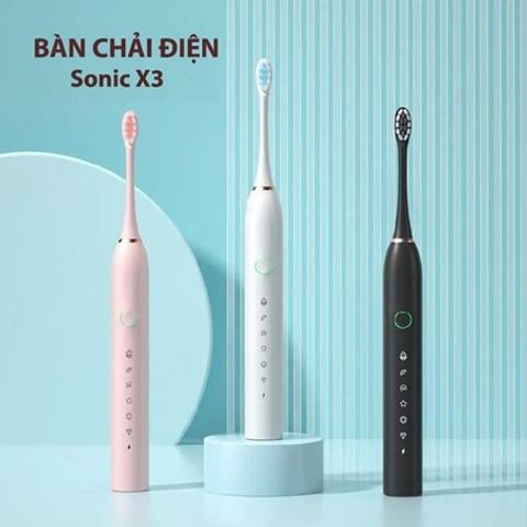 Bàn chải điện đánh răng tự động SONIC X3 chống nước IPX7