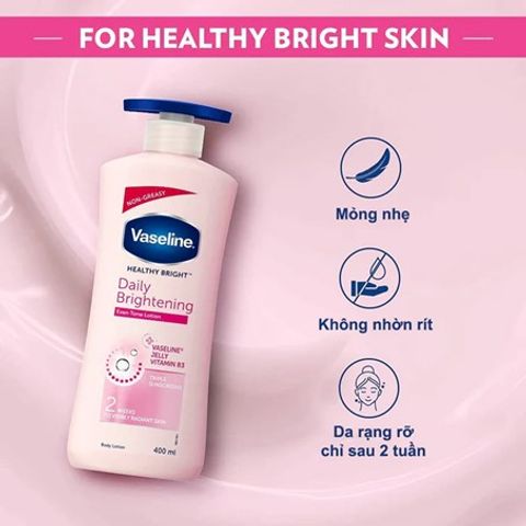 Sữa Dưỡng Thể Trắng Da Vaseline Healthy Bright 725ml - Dưỡng ẩm hiệu quả, làm trắng sáng da tự nhiên, bảo vệ da trước ô nhiễm môi trường