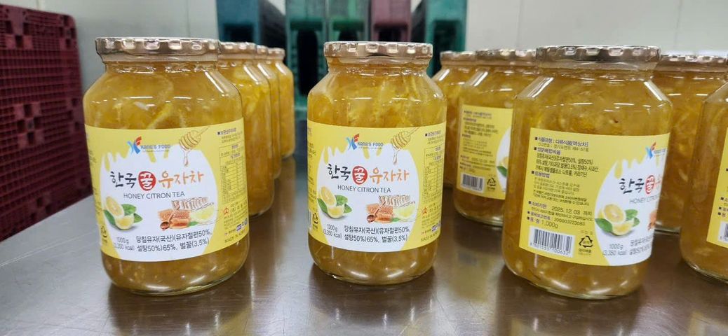 Mật Ong Chanh Đào Kangfood Hàn Quốc - Hũ 1kg
