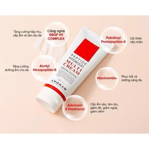  Kem Dưỡng Cải Thiện Nếp Nhăn Ahohwa Peptide Hydrogel Multi Cream 50gr