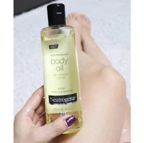 Dầu Dưỡng Thể Neutrogena Body Oil Light 250ml - Siêu Dưỡng Ẩm Từ Dầu Hạt Mè, Giúp Da Mềm Mại, Rạng Rỡ, Chống Nắng và Ngăn Ngừa Lão Hóa