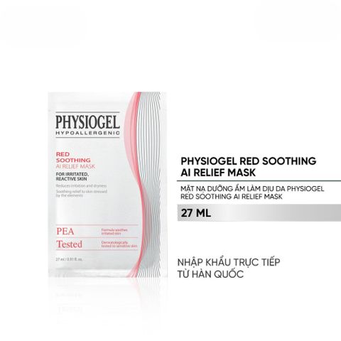 Mặt Nạ Dưỡng Ẩm Physiogel Red Soothing AI 27mL - Giúp Làm Dịu Da Kích Ứng, Phục Hồi Làn Da Khỏe Mạnh, Phù Hợp Cho Da Nhạy Cảm