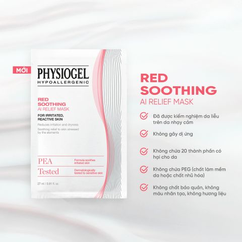 Mặt Nạ Dưỡng Ẩm Physiogel Red Soothing AI 27mL - Giúp Làm Dịu Da Kích Ứng, Phục Hồi Làn Da Khỏe Mạnh, Phù Hợp Cho Da Nhạy Cảm