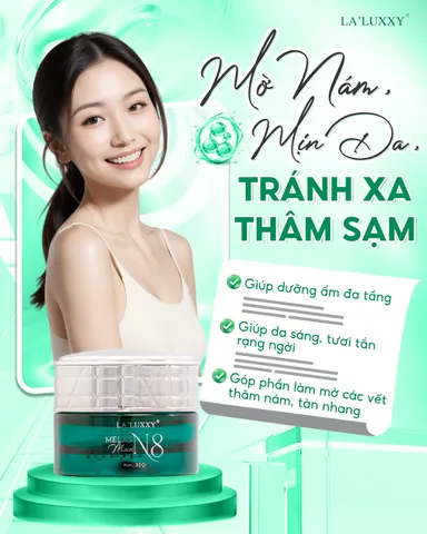 Kem Giảm Nám & Làm Sáng Da La'luxxy Cosmetics Melasmax N8 - Chăm Sóc Da Hiệu Quả, Giảm Thâm Nám, Da Sáng Mịn Hàng Ngày