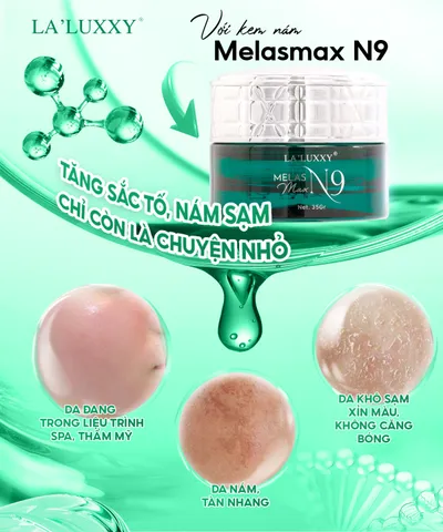 Kem Dưỡng Da Giảm Nám, Ngăn Ngừa Lão Hóa La'luxxy Cosmetics Melasmax N9 - Chăm Sóc Da Sáng Mịn, Xuất Xứ Tự Nhiên