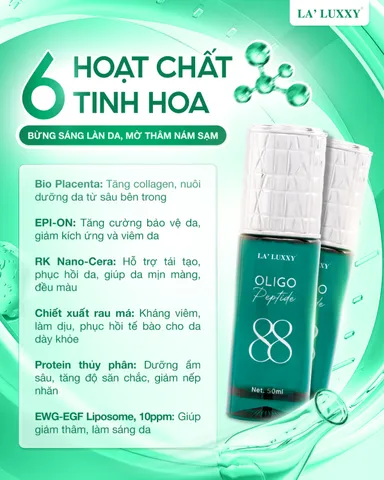 Huyết Thanh Phục Hồi Da Oligo Peptide 88 - Serum Dưỡng Ẩm Chống Lão Hóa, Giúp Da Sáng Mịn, Tươi Trẻ từ La'luxxy Cosmetics