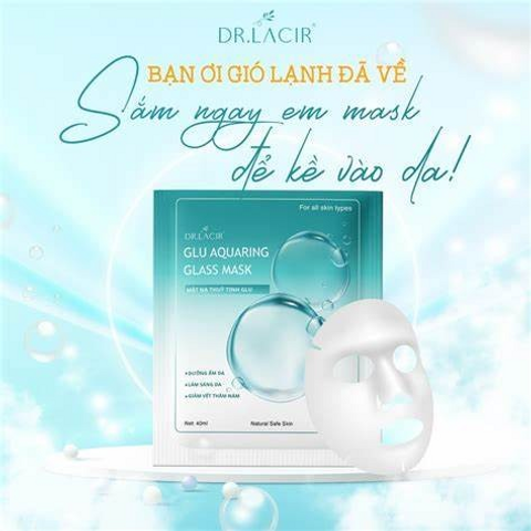 Mặt Nạ Thủy Tinh Căng Bóng Dr.Lacir - Glutathione Aquaring Glass Mask 6 Miếng - Dưỡng Ẩm, Làm Sáng Da, Giảm Thâm Nám