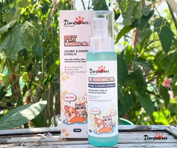Tinh Dầu Dưỡng Lông Chó Mèo TINYPAWS Lông chắc khoẻ bóng mượt