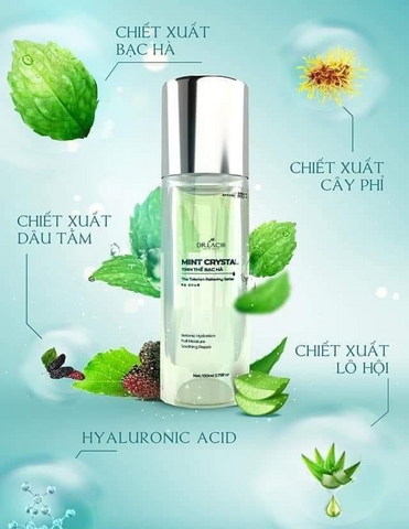Toner Tinh Thể Bạc Hà Dr. Lacir 100ml - Giảm Đổ Dầu, Sát Khuẩn, Cân Bằng Độ Ẩm Cho Da Dầu, Hỗn Hợp, Mụn Ẩn