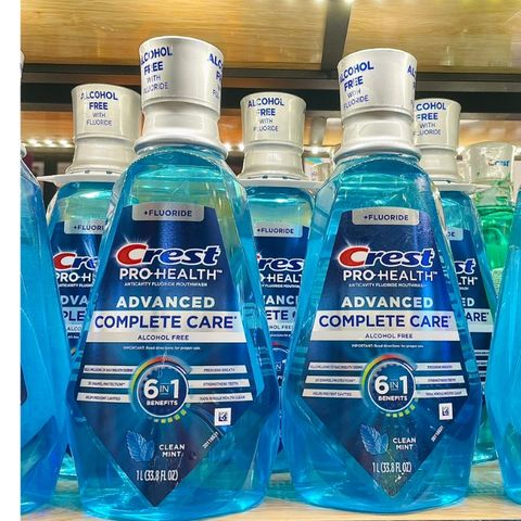 Nước Súc Miệng Crest Pro Health Advanced 1 Lít - Cung Cấp Hơi Thở Tươi Mát, Bảo Vệ Răng Khỏe Mạnh và Trắng Sáng