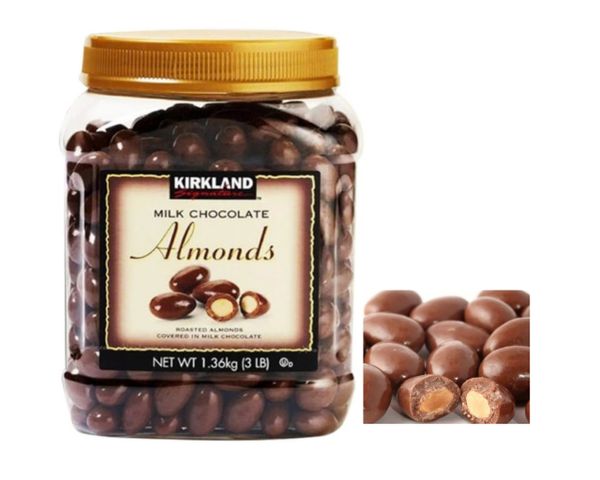 Socola sữa bọc hạnh nhân Kirkland Almonds 1.36kg, Mỹ