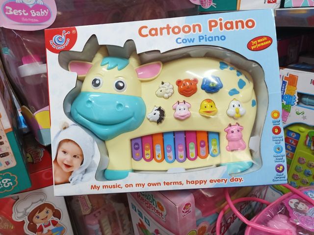 Đồ Chơi Đàn Piano Hình Con Bò Cow Piano Carton 552 - Đồ Chơi Giáo Dục Phát Nhạc Cho Trẻ Em Từ 1 Tuổi, Thiết Kế Ngộ Nghĩnh, An Toàn Chất Liệu Carton