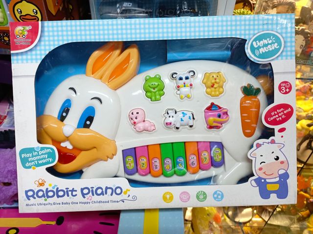 Đồ Chơi Đàn Piano Hình Con Thỏ Rabbit Piano 3300 - Đồ Chơi Giáo Dục Phát Nhạc 8 Phím Cho Trẻ Em - Khám Phá Âm Nhạc Vui Nhộn