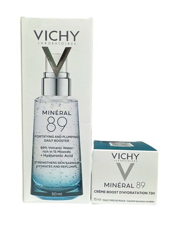 Set Serum cấp ẩm Vichy Minéral 89 + kem dưỡng Aqualia Thermal
