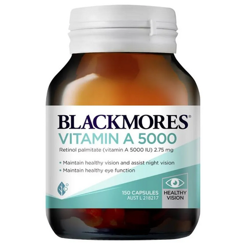 Viên Uống Vitamin A 5000 Blackmores 150 Viên Úc - Hỗ Trợ Thị Lực và Sức Khỏe Mắt Tối Ưu