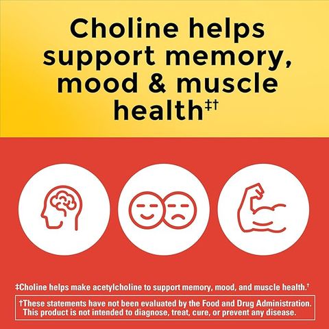 Hỗ trợ não bộ và cơ bắp Choline Nature Made 800mg 180 viên