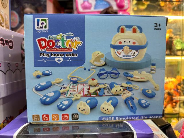 Đồ chơi bác sĩ khám răng JIQI TOYS 889F đựng trong vali hình con thỏ