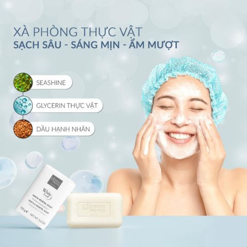 Xà Phòng White Leaf Gentle Soap 150G - Chiết Xuất Tảo Biển Giúp Sáng Da và Làm Sạch Nhẹ Nhàng, Phù Hợp Mọi Loại Da