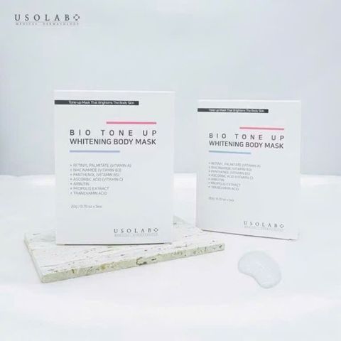 Kem ủ trắng Usolab Bio Tone Up Whitening Body Mask 20g x 5 gói - Dưỡng trắng da, bật tone, làm mềm và mịn da tự nhiên