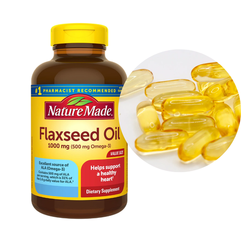 Viên Uống Dầu Hạt Lanh Flaxseed Oil Nature Made, Flaxseed Oil 180 Viên