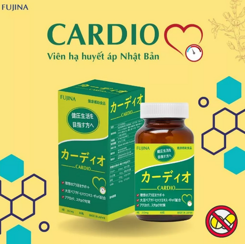 Viên uống hỗ trợ ổn định huyết áp Cardio Fujina 80 viên Nhật Bản
