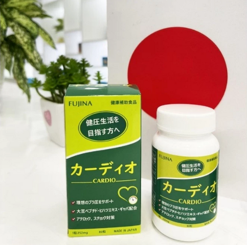 Viên uống hỗ trợ ổn định huyết áp Cardio Fujina 80 viên Nhật Bản