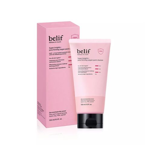 Sữa Rửa Mặt Belif Super Knights 150ml - Cleanser Vegan Hỗ Trợ Thu Nhỏ Lỗ Chân Lông, Làm Sạch Da Mềm Mại, Phù Hợp Cho Da Nhạy Cảm