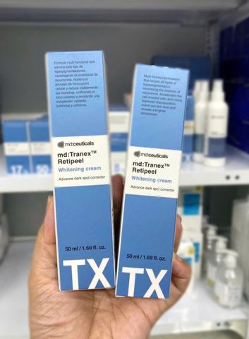 Kem Dưỡng Trắng Da Md:Ceuticals Tranex Retipeel - Ngăn Ngừa Nám, Làm Sáng Da, Thúc Đẩy Đàn Hồi, 50ml
