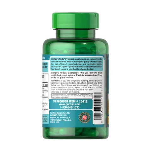 Viên tinh chất nghệ Puritans Pride Turmeric Curcumin 180 viên Mỹ