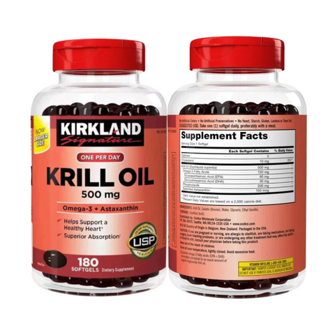 Dầu nhuyễn thể Kirkland Signature Krill Oil 500mg