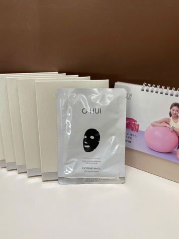 Combo 5 Mặt Nạ Dưỡng Trắng OHUI Extreme White 3D Black Mask - Chăm Sóc Da Trắng Sáng Tự Nhiên, Giảm Nám, Giữ Ẩm Tốt Nhất