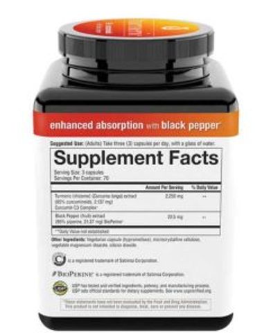 Viên tinh chất nghệ Youtheory Turmeric 2250mg - Hỗ trợ tiêu hóa, đẹp da, tăng cường miễn dịch - 210 viên nhập khẩu Mỹ