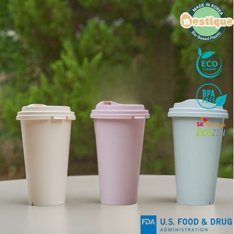 Ly Reusable Cup cao cấp Nestique N-721F 390ml - Ly nhựa Ecozen BPA Free, an toàn cho sức khỏe, thích hợp cho nước, sữa, cà phê.