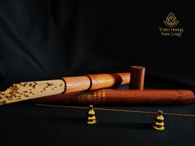 Nhang Trầm Hương Cao Cấp Không Tăm Nam Long - 20g (85 que) - Hương Tự Nhiên Thông Thoáng, Thích Hợp Thiền Định và Yoga