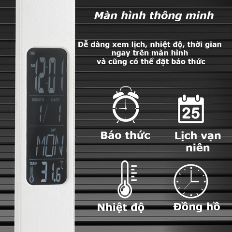 Đèn Bàn Học Chống Cận 8W Sạc Nhanh Không Dây, Tích Hợp Đồng Hồ Vạn Niên và Đèn Ngủ - Thiết Kế Thông Minh, Đèn LED Cao Cấp