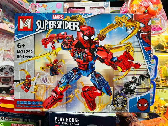 Đồ Chơi Lắp Ghép Siêu Nhân Người Nhện MG1292 - Bộ Xây Dựng Lego Siêu Anh Hùng Marvel Cho Trẻ Em