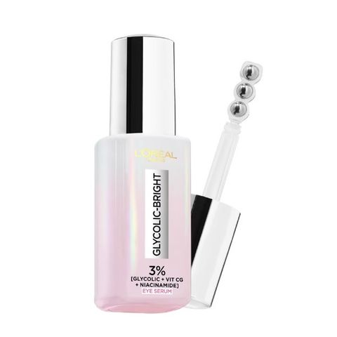Serum Dưỡng Sáng Mờ Thâm Vùng Mắt L'Oreal Glycolic-Bright 20ml - Chứa 3% Glycolic Acid & Niacinamide, Làm Rạng Rỡ Da Mắt