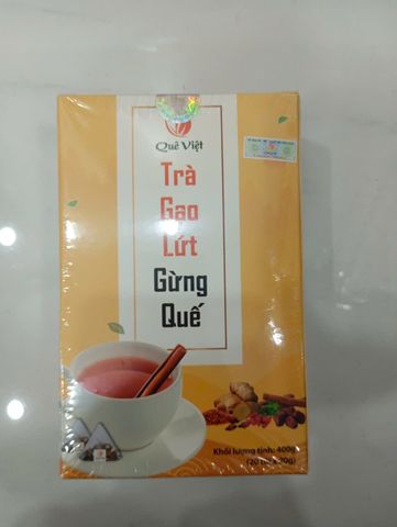 Trà Gạo lứt Gừng Quế Quê Việt ấm bụng ngày dâu rụng