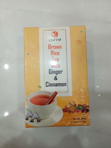 Trà Gạo lứt Gừng Quế Quê Việt ấm bụng ngày dâu rụng