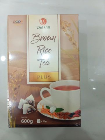 Trà gạo lứt Plus Quê Việt - Đông Trùng Hạ Thảo